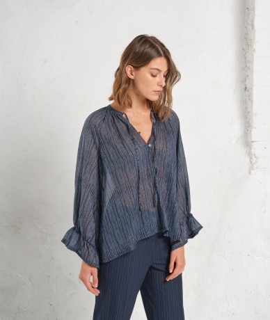 Blouse Giovanni - Bleu indigo