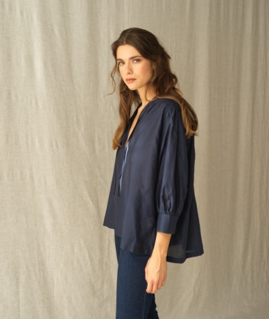 Blouse Frances - Bleu Nuit