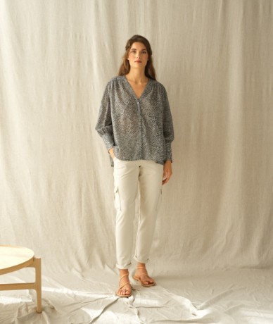 Blouse Ivette - Bleu orage