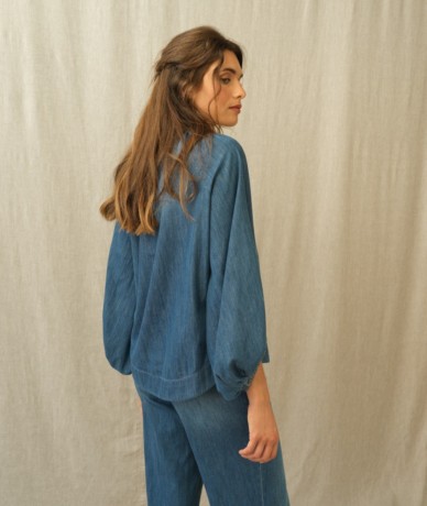 Blouse Natalia - Bleu indigo