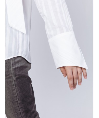 Blouse femme de créateur lavallière amovible
